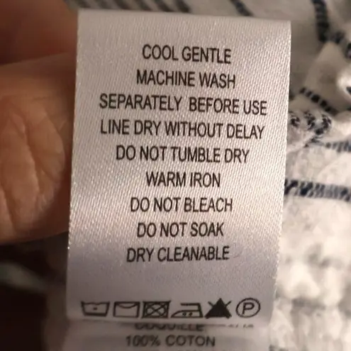 Seafolly Mona Striped Playsuit Strapless Smocked Romper Black White Large