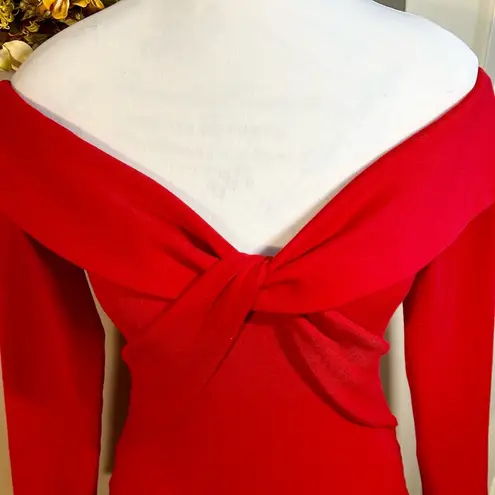 Ale By Alessandra A’LE BY ALESSANDRA X Revolve Raquel Women's Red Off Shoulder Mini Dress Sz S