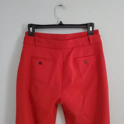 Claudie Pierlot Wool Cuffed Ankle Red Trousers 8