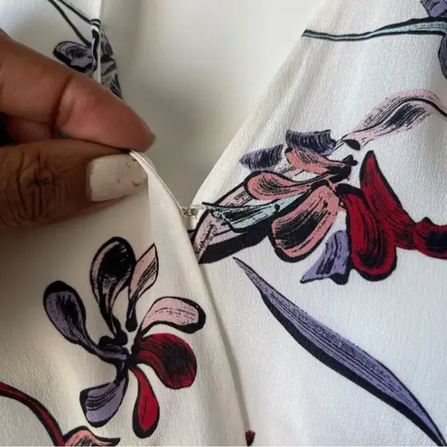 3.1 Phillip Lim | White Sleeveless Floral Spliced Blouse Sz 8