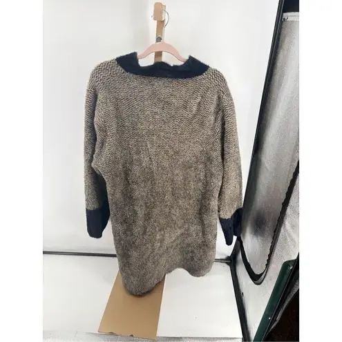 Lysse Cabin Faux Mink Long Coat Chevron Women’s Size Large/Extra large Pockets