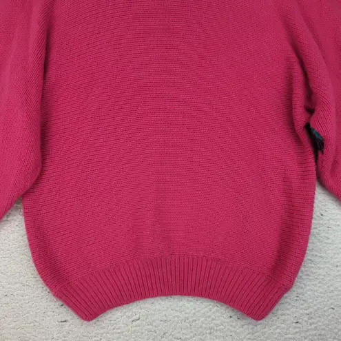 Vintage Samuel Jason Pink Zig Zag Knit Sweater Dress Womens XL 42 Retro 80s Size 0