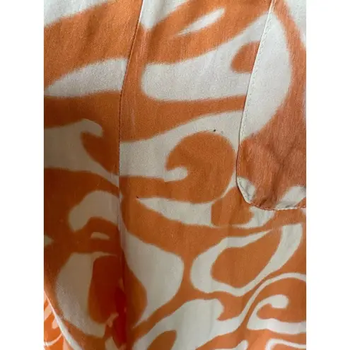 Find Me Now Hawaiian Batik Inspired Dream On Creamsicle Swirl Pockets Pants M Orange Size M