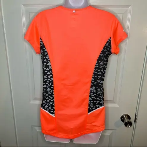 Bcg Academy Bio Viz 360 Reflective Athletic Top VNeck Sport Tee Neon Orange M