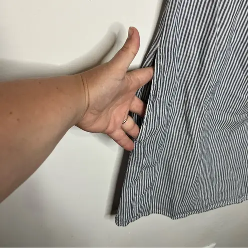 Allison Joy 100% cotton off the shoulder dress women’s size medium blue & white