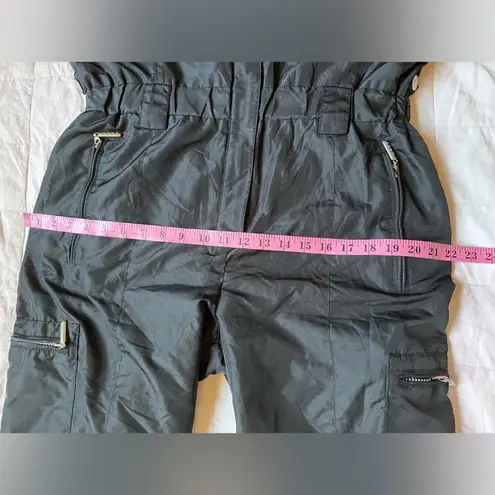 Vintage Fera Signatures Black Fair Isle Snowflake Embroidery Snow Jumpsuit