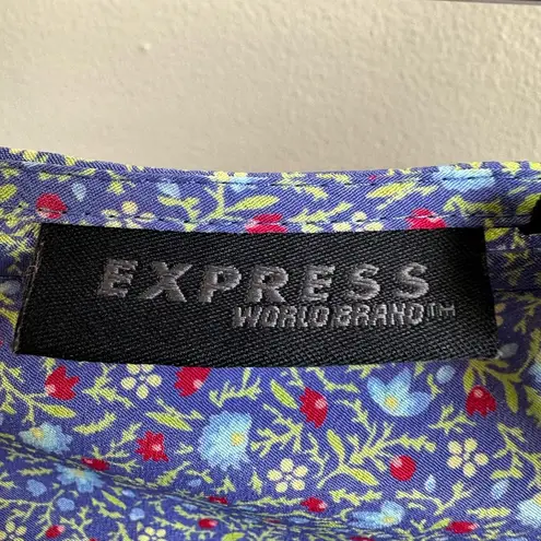 EXPRESS  Y2K cornflower blue ditsy floral skirt size 5/6