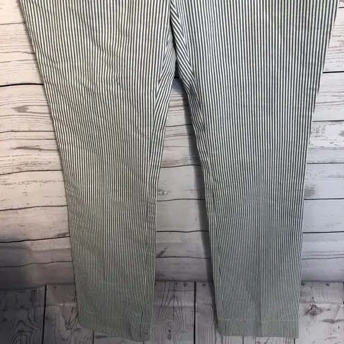 NWT Barbara Bui Pinstripe cotton blend Pant White Size 4