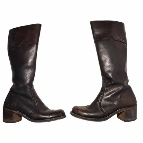 Vintage 1970s Dexter Bootmakers Boots – Red Brown Rustic Leather Women’s US 9.5