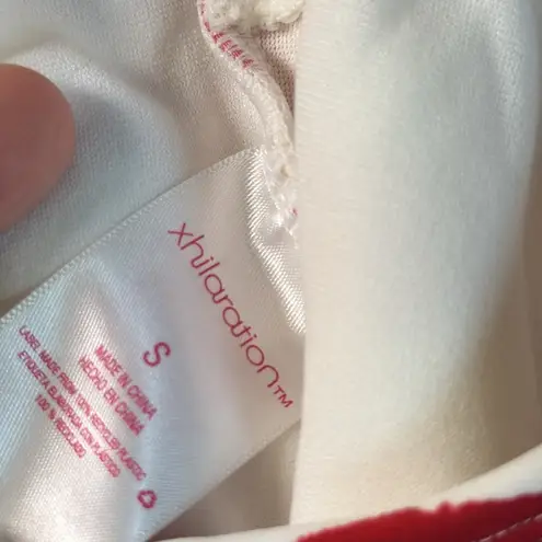 Xhilaration  Blue Red White Patriotic High Cut Swimsuit Size Small EUC #2692