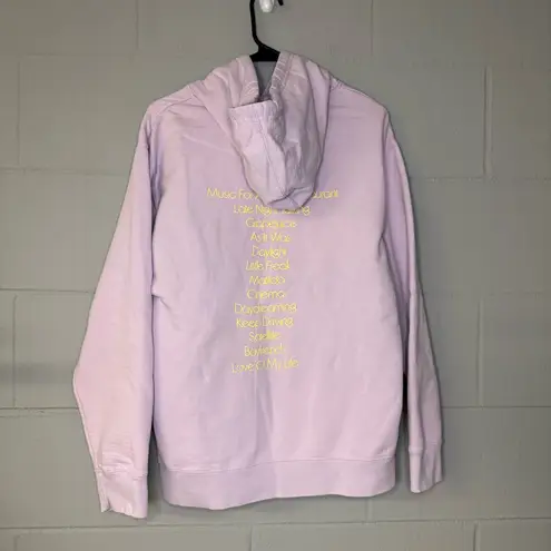 Harry Styles Love on Tour 2022 Harry’s House Tracklist Purple Hoodie Size Medium
