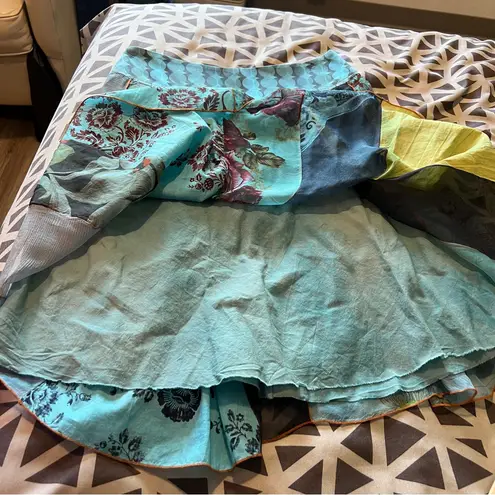 Aquarius Silk Cotton Mixed Prints Floral Patchwork A