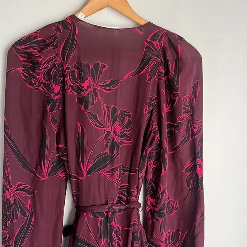 ALC Frank A.L.C. Embry Floral-Print Silk Mini Wrap Dress