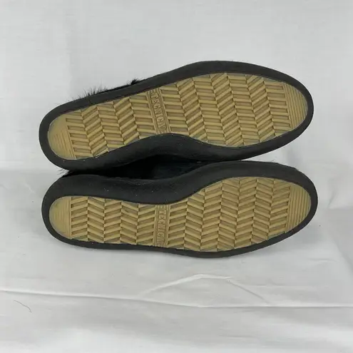 Vtg Fur Sheepskin Tecnica Black Lace Up Ski Snow Boots Sz 42 Shearling Lined