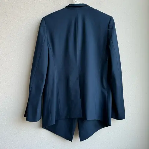 MM.LaFleur The Oliver Blazer Navy Blue Wool Open Front Blazer Size Small Career