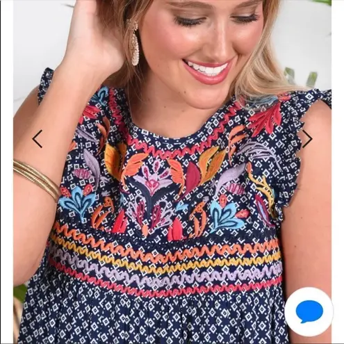 THML ✨ ANTHROPOLOGIE boho gypsy embroidered top✨