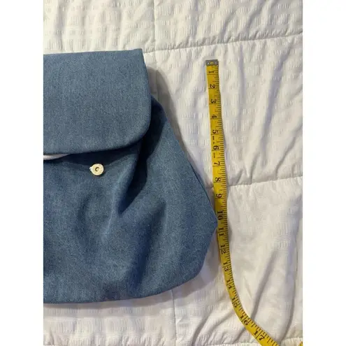 Stoney Clover Lane Backpack Denim Flap NWT Blue White