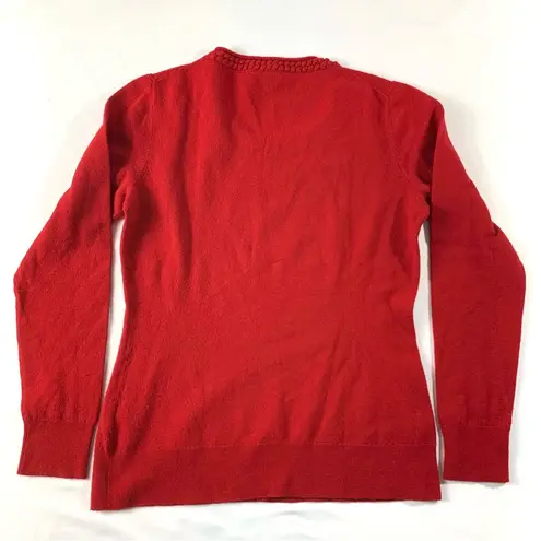 Lafayette 148 New York Red Merino Wool Sweater