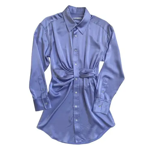 Alexander Wang Threaded Placket Draped Shirt Dress in Easter Egg