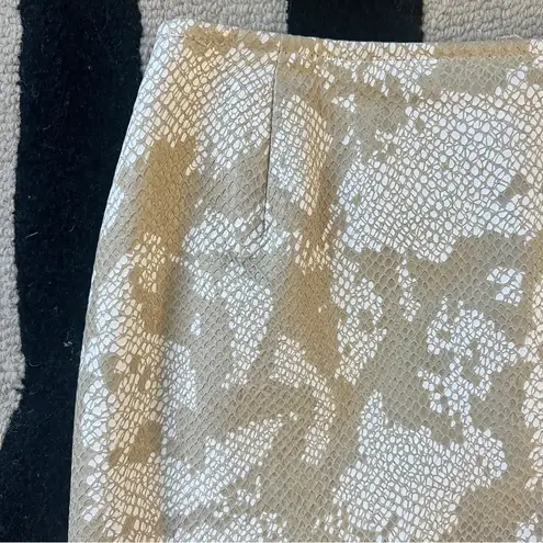 ESCADA vintage luxury Leather Snake python Pencil Skirt Tan Size XS