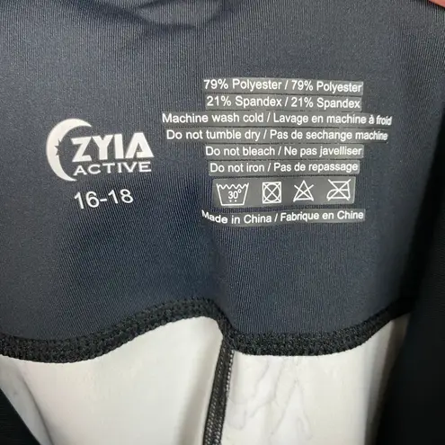 Zyia Black Watercolor Ombre Summit Hi-Rise 7/8 Leggings Sz.16-18 NWT