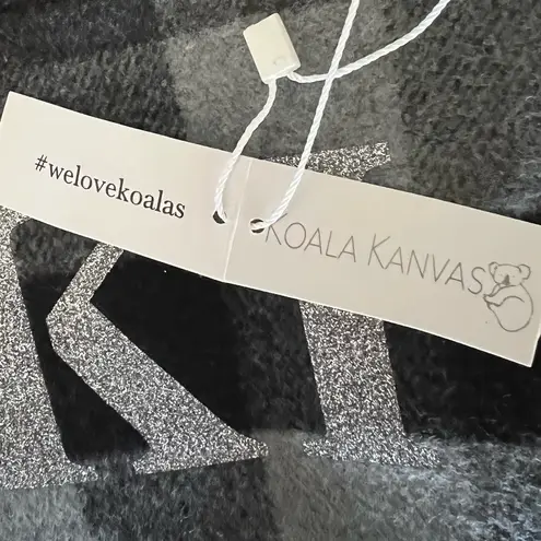 KOALA KANVAS Flannel Gray Plaid Glitter SKI Wristlet NEW Apres Ski