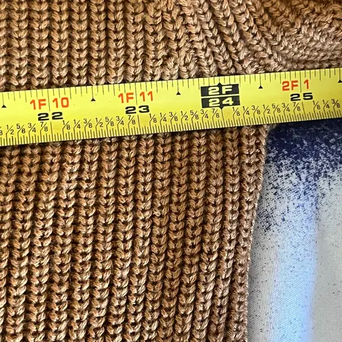 J.Crew Ribbed Cotton Cashmere Relaxed Turtleneck Sweater Camel Tan Size Large - Image 7