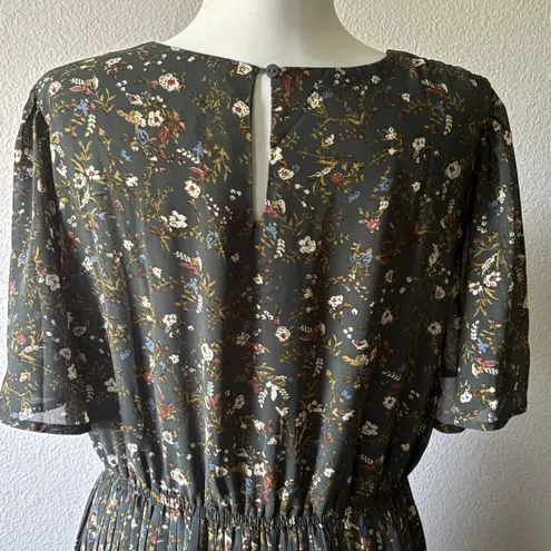 Hayden Los Angeles Women’s Green Floral Maxi Dress, Spring Summer Party Dress LG