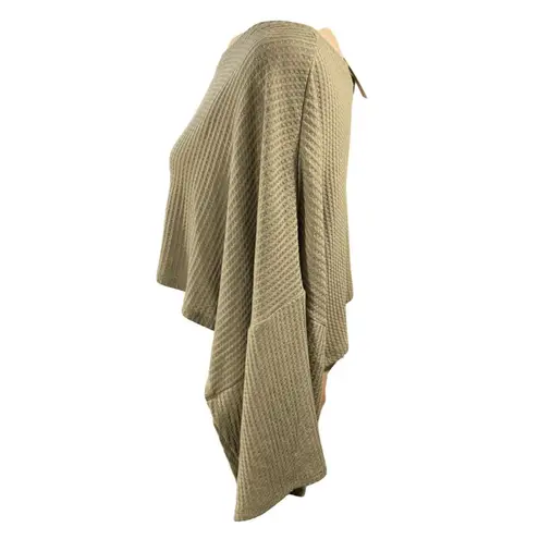 Versona New Waffle Knit Cropped Top Dolman Moss Green S Small