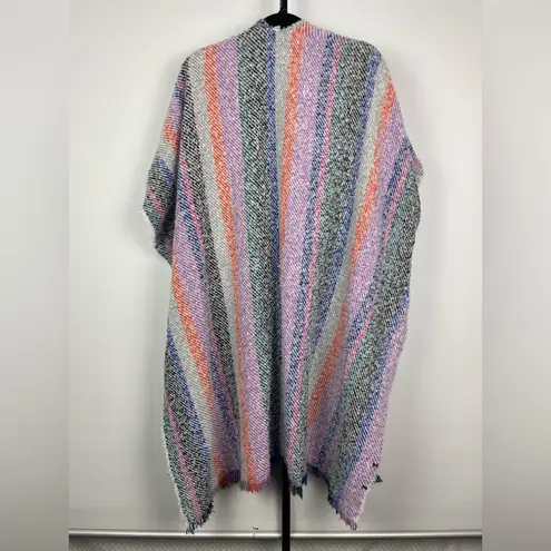 Do Everything In Love  Colorful Woven Kimono Wrap Shawl Stripe Cardigan Poncho