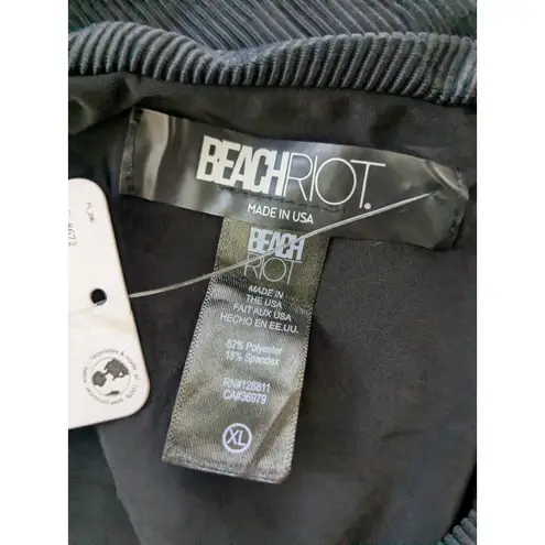 Beach Riot  Celine FP Women's One Piece Swimsuit Black One Shoulder Cutout XL