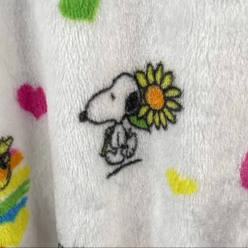 Peanuts Snoopy and Woodstock Rainbow Robe, White Size M