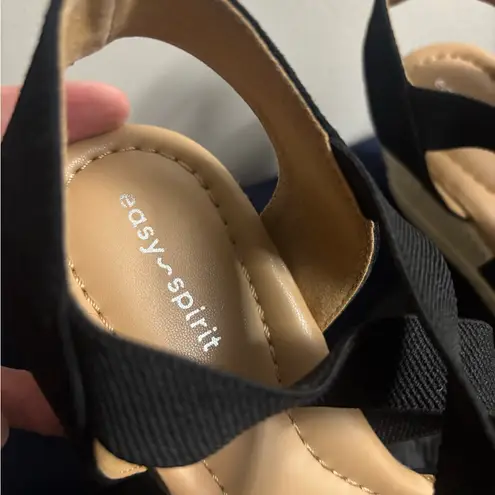 Easy Spirit Meza Espadrille Wedge Suede closed toe