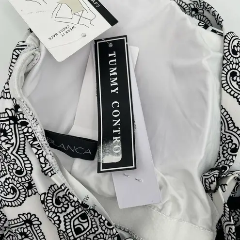 La Blanca Swimsuit Size 18W Oasis Strappy One Piece Mio NWT Paisley B&W Plus