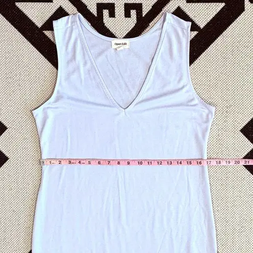 Open Edit Wear Two Ways Knit Maxi Dress in Light Blue Medium