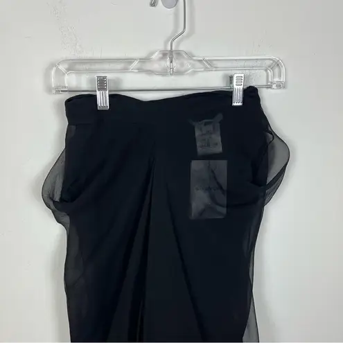 Givenchy Semi Sheer Silk Black Mini Skirt