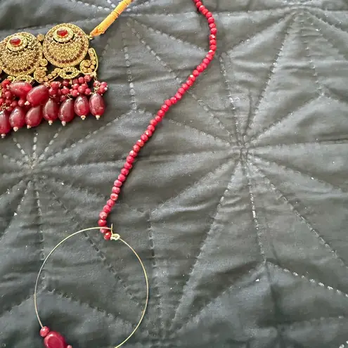 Indian Pakistani complete wedding bridal jewelry set Gold