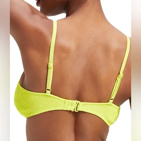 Good American 14.  Women’s Always Fits Twist Bikini Top Electric yellow001 size 8