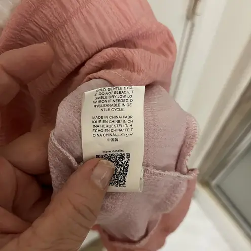 Source Unknown Flowy White Pink and Blush Tiered Mini Dress with Ruffle Sleeves Size Lb by - Image 9