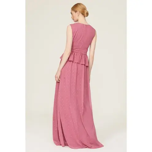 LDT Maxi Gown Women's 4 Pink Rose Sleeveless V