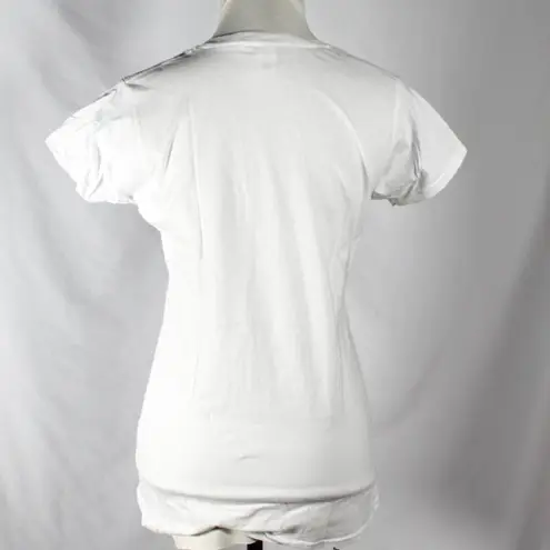 The Germs Punk Rock Band Tee Women's Cut Size Large 100% Cotton Faded Graffiti White