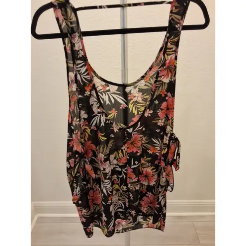 Xhilaration  Size Small Sheer Sleeveless With Ties On Side Beach Coverup