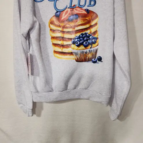 Brunch club women's gray sweatshirt size medium