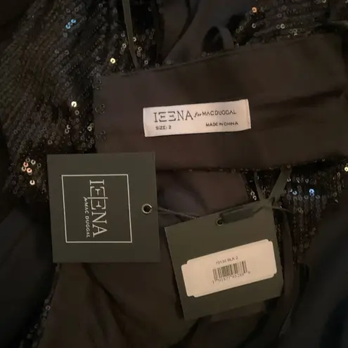 Mac Duggal 70130 Black Sequined Spaghetti Strap Cut Out Gown