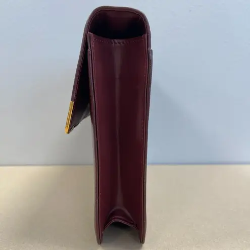 Must de Cartier Burgundy Leather Clutch w/ Retractable Strap - Preowned