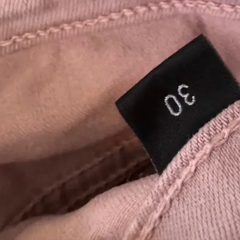 Bohme sz 30 Womens Pink High Rise Button Fly Denim Skirt Flying Monkey Chic Fall