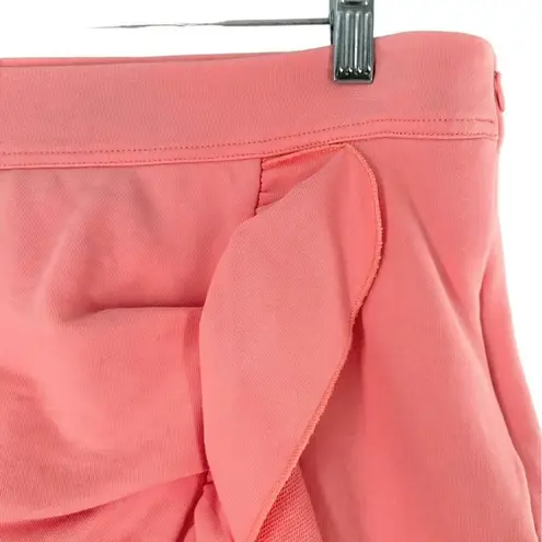 Milly Pink Miriam French Terry Cotton Blend Side-Ruffle Skort Size Medium