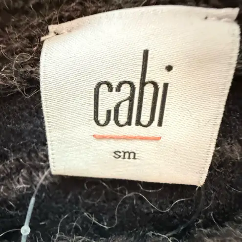 CAbi Cab Waverly Poncho Charcoal Dark Gray Lightweight Wool Blend Size Small