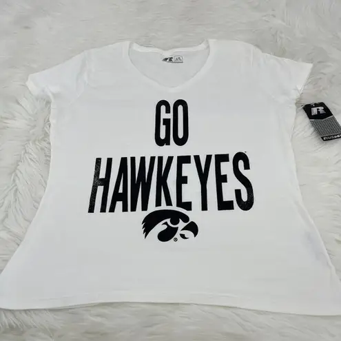 Russell Athletic NEW RUSSELL Iowa University of Iowa Go Hawkeyes Women's Size Large 12/14 T-Shirt