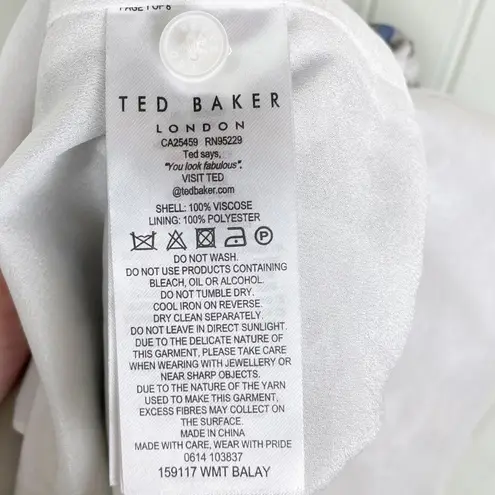 Ted Baker London Women's Balay Quartz Mix Pattern Short Sleeve Jumpsuit Medium 3 Brown